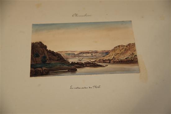 Salvatore Cherubini (19th C.) Views of Egypt and Nubia, possibly studies for Ippolito Rosellinis Monuments of Egypt and Nubia
